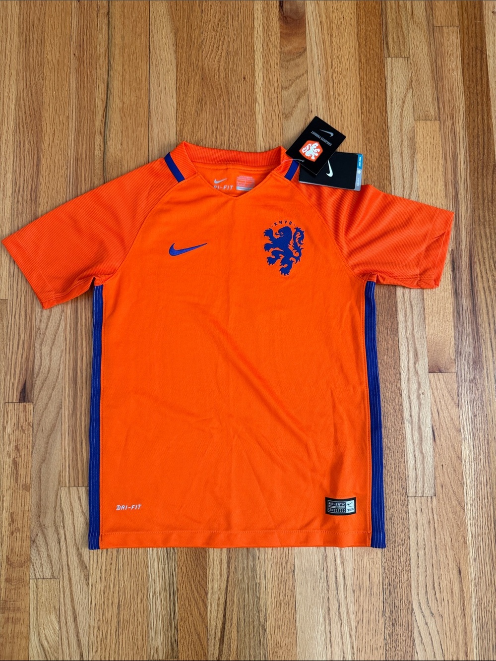 Vintage Netherlands 2016 Nike Dri fit Kids  Orange Jersey KNVB